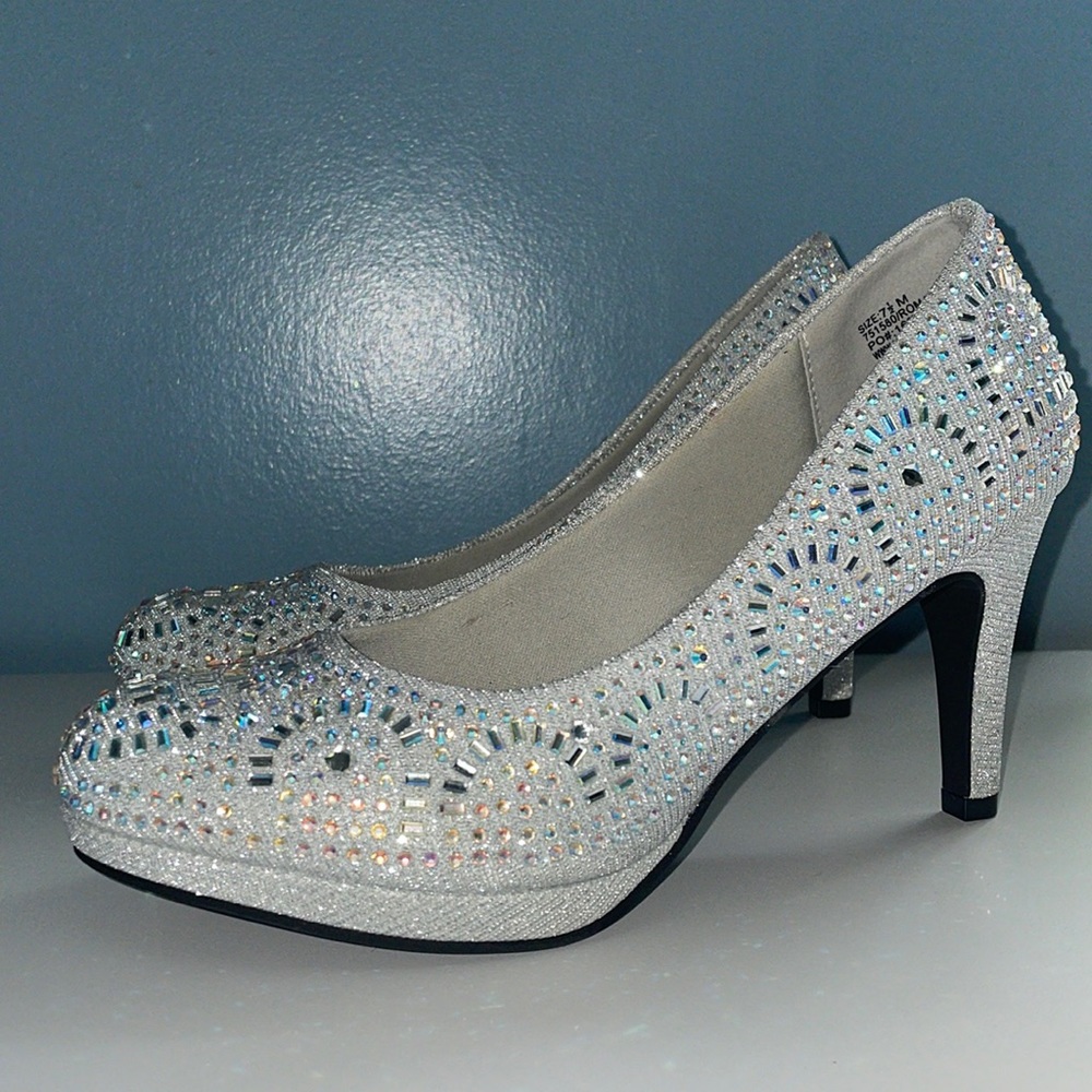 Silver Slipper High Heels